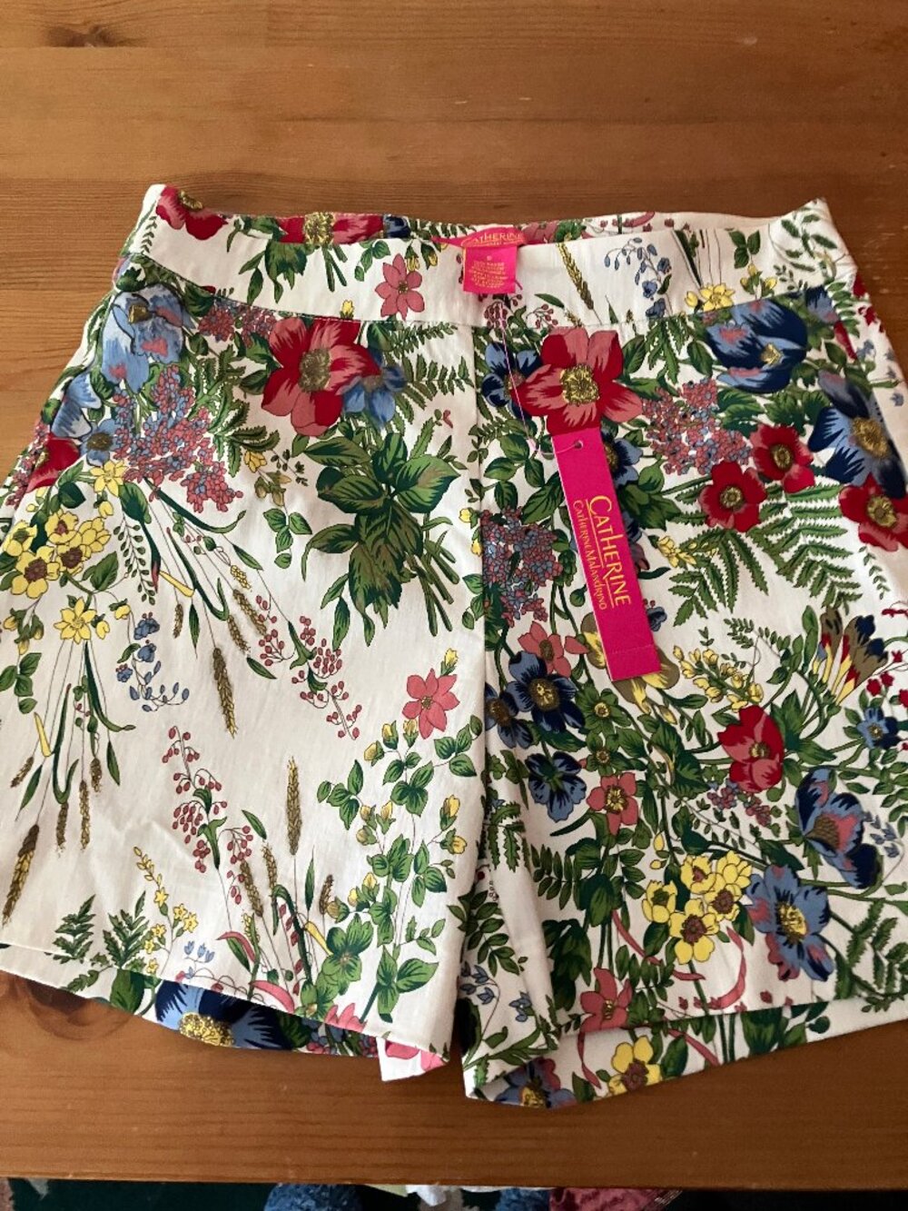 CATHERINE MALANDRINO Ladies' Shorts Colorful Floral Size S New